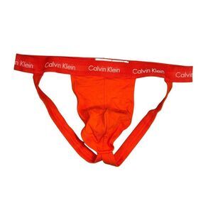 Calvin Klein Men's Size XL Orange Cotton Jock Strap